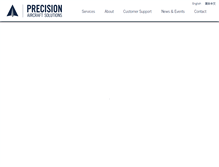 Tablet Screenshot of precisionaircraft.com